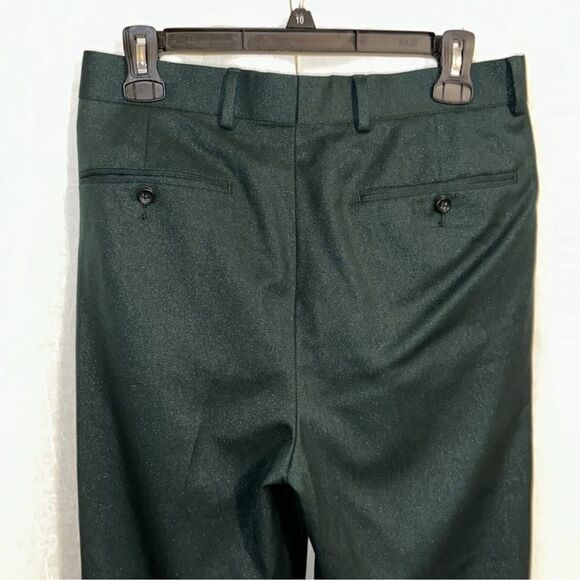 ASOS 30 x 24 Shimmery Winter Green Capri Dress Slacks Senior Ball - Picture 7 of 11